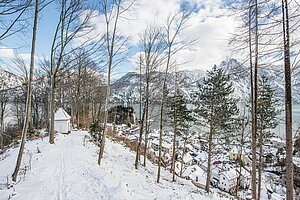 Traunkirchen peninsula in winter